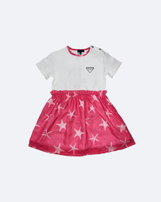 Prada - Dress For Girl - White/Pink