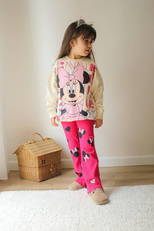 Minnie - Set For Girl - Pink/Cream
