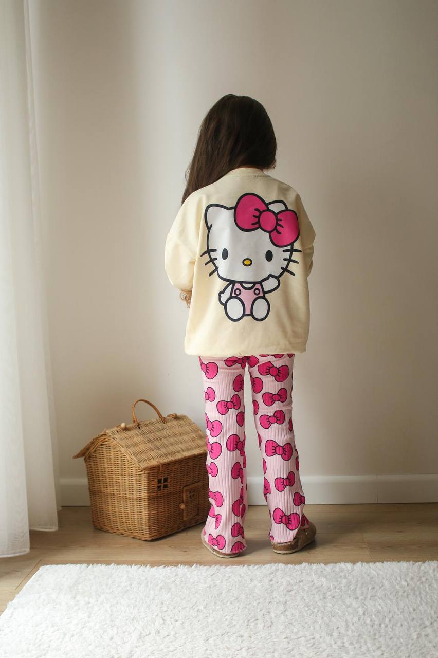 Kitty - Set For Girl - Pink/Cream